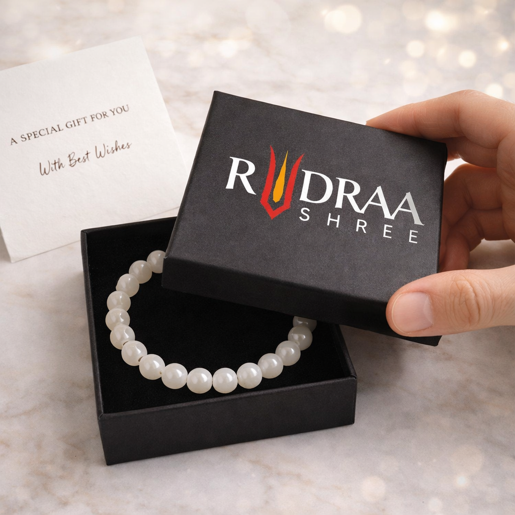 Selenite Bead Pearl Bracelet