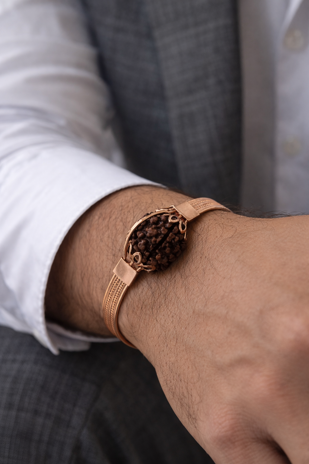 5 mukhi rudraksha copper Bracelet