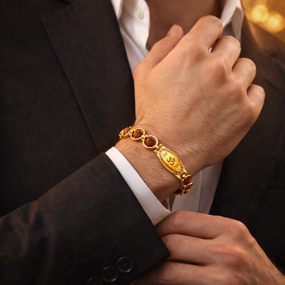 Om- Namah Rudraksha Bracelet (Jarkan)