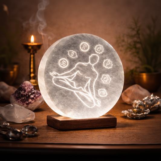 Selenite Meditation Healing Disc