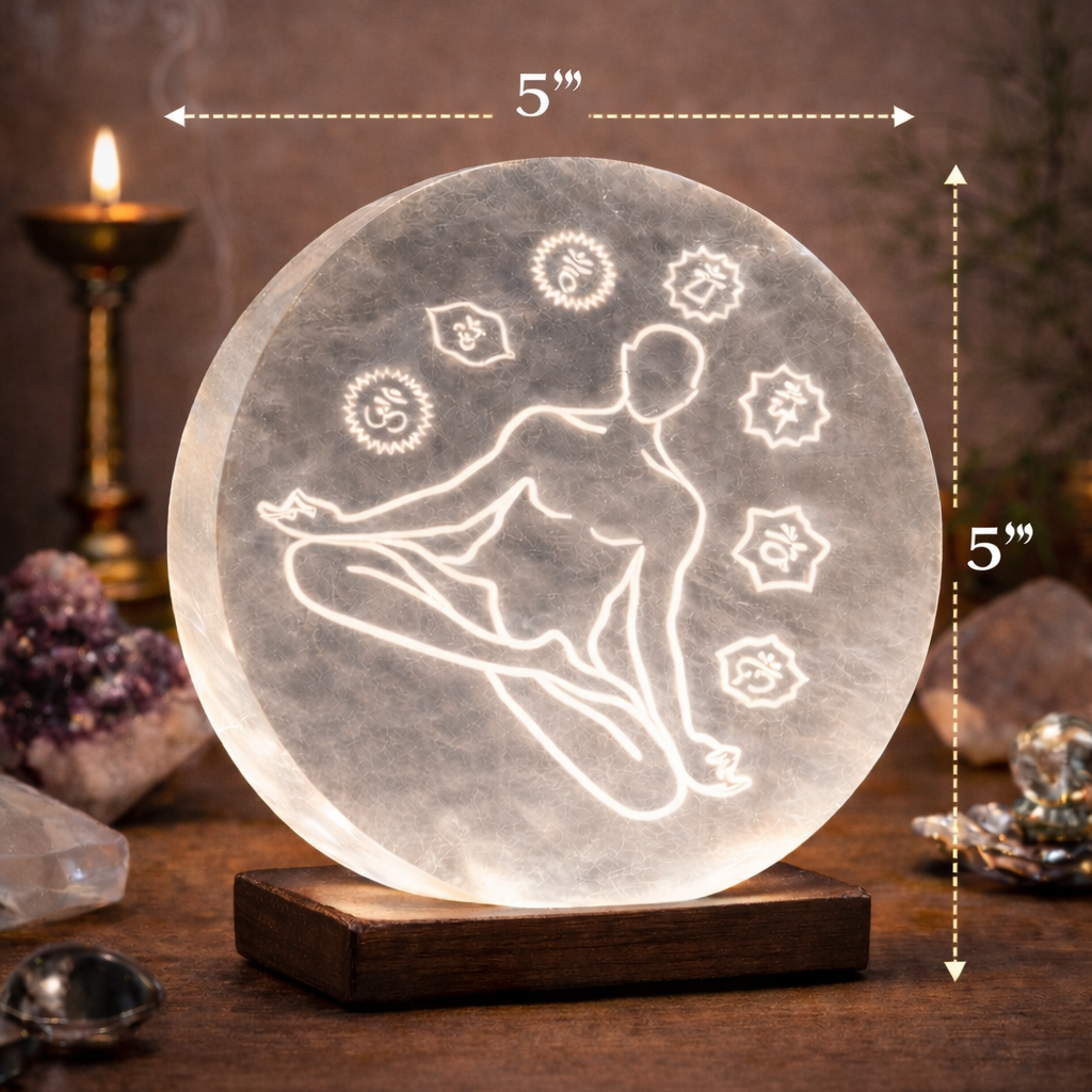 Selenite Meditation Healing Disc