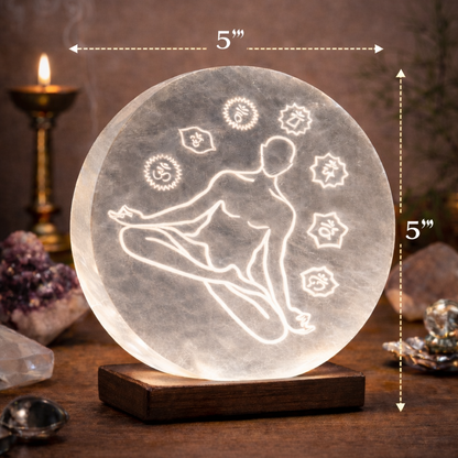 Selenite Meditation Healing Disc