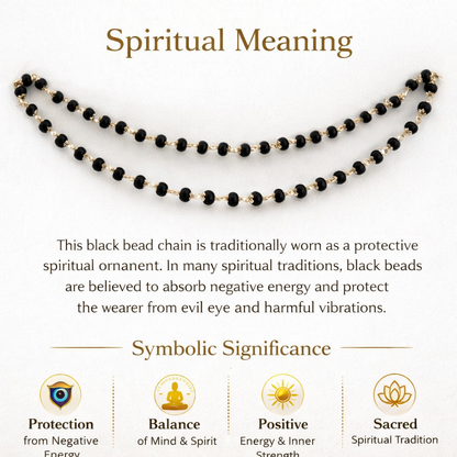Ebony Mala -- Silver Cotted