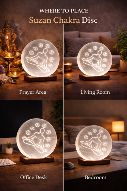 Selenite Meditation Healing Disc