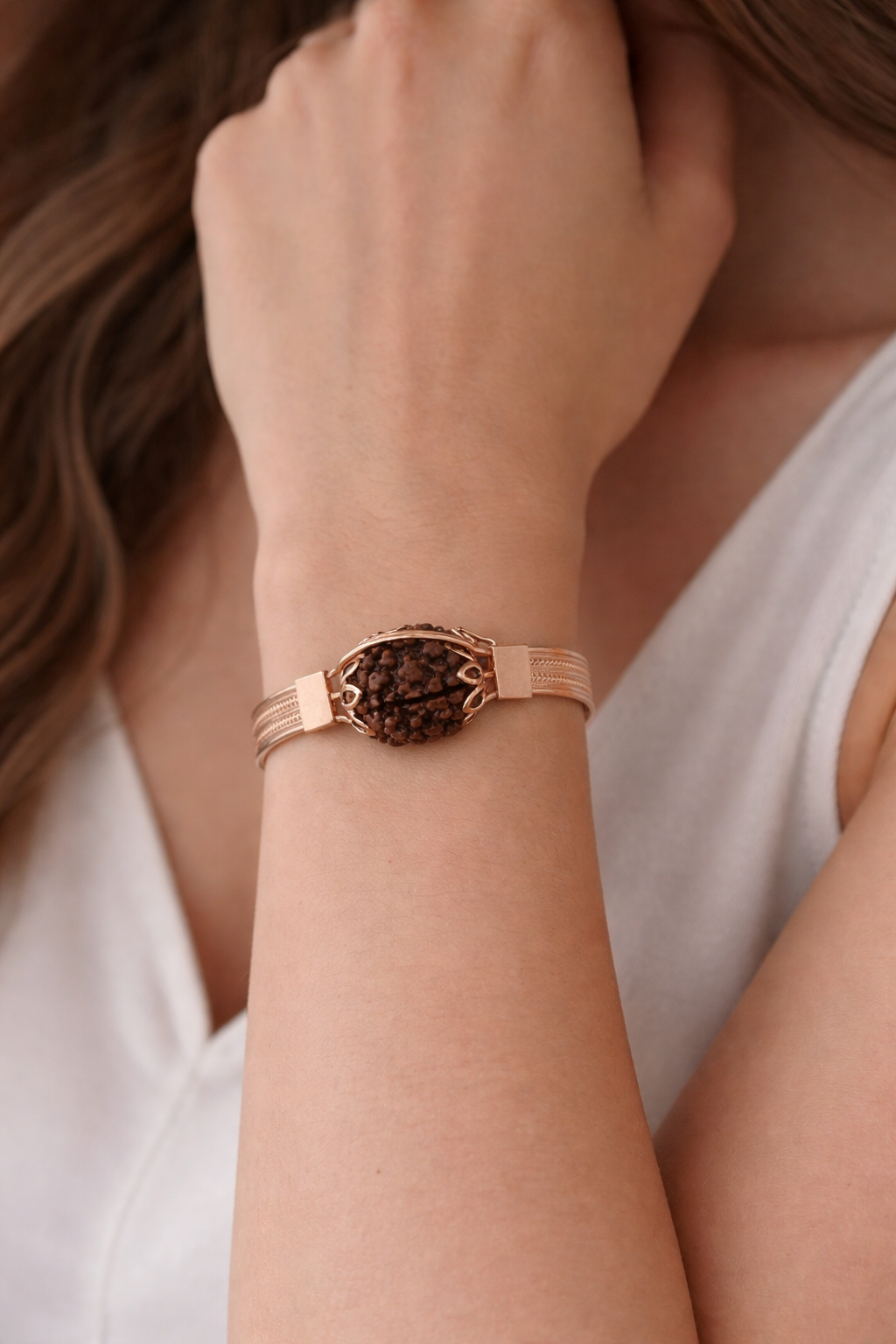 5 mukhi rudraksha copper Bracelet