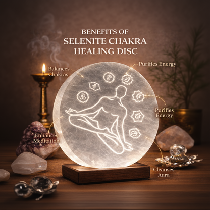 Selenite Meditation Healing Disc