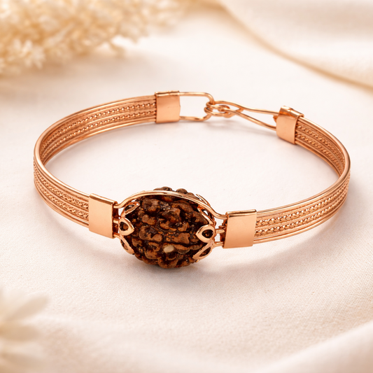 5 mukhi rudraksha copper Bracelet
