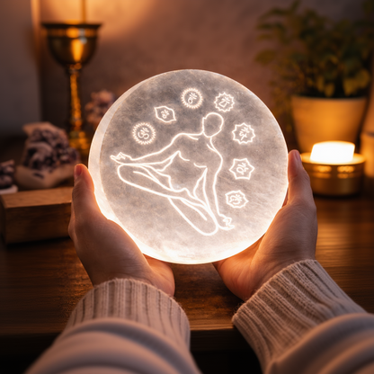 Selenite Meditation Healing Disc