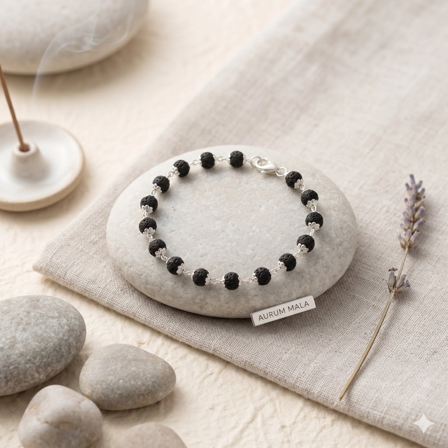 Ebony Bracelet-- Silver Cotted
