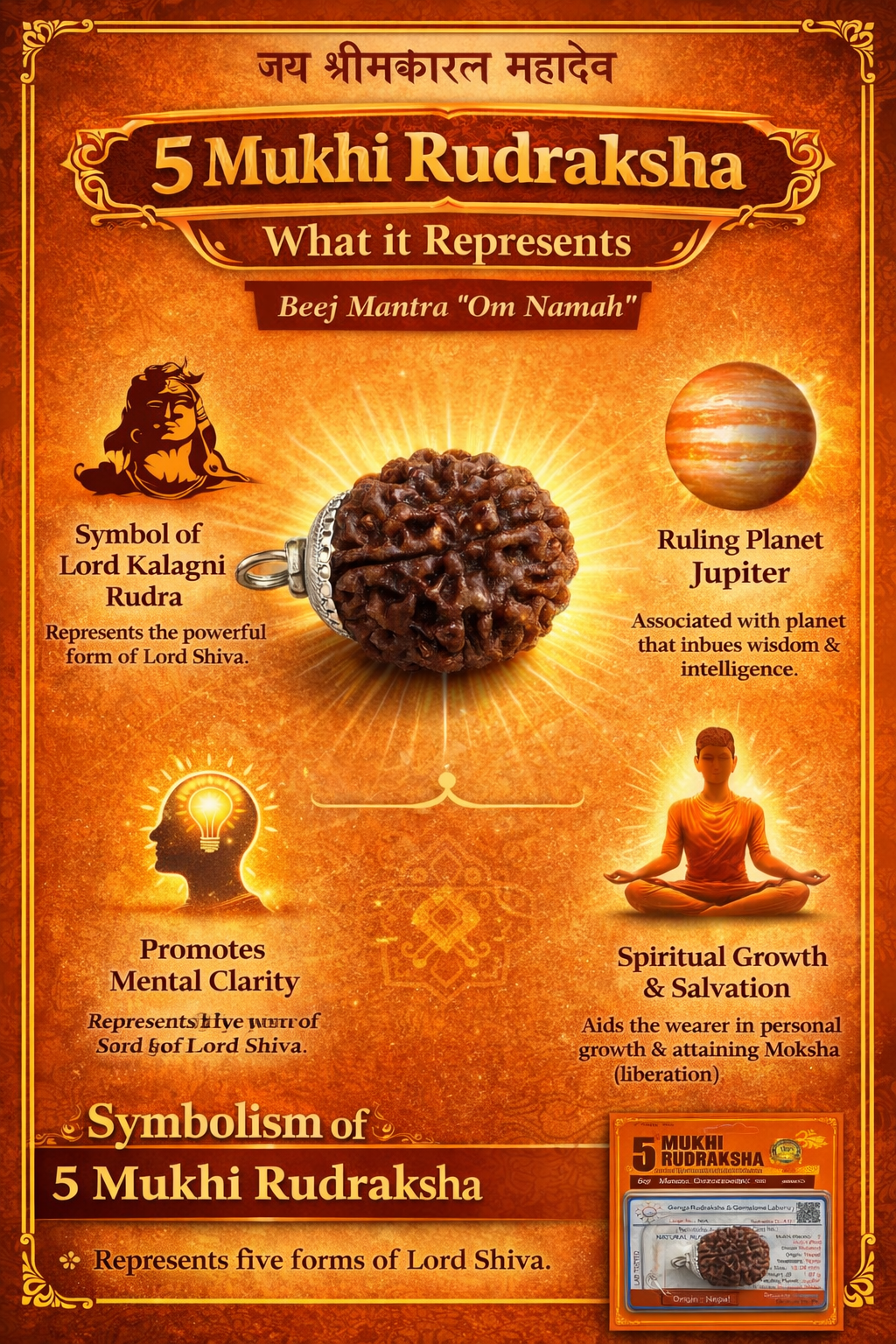 5 Mukhi Rudraksha