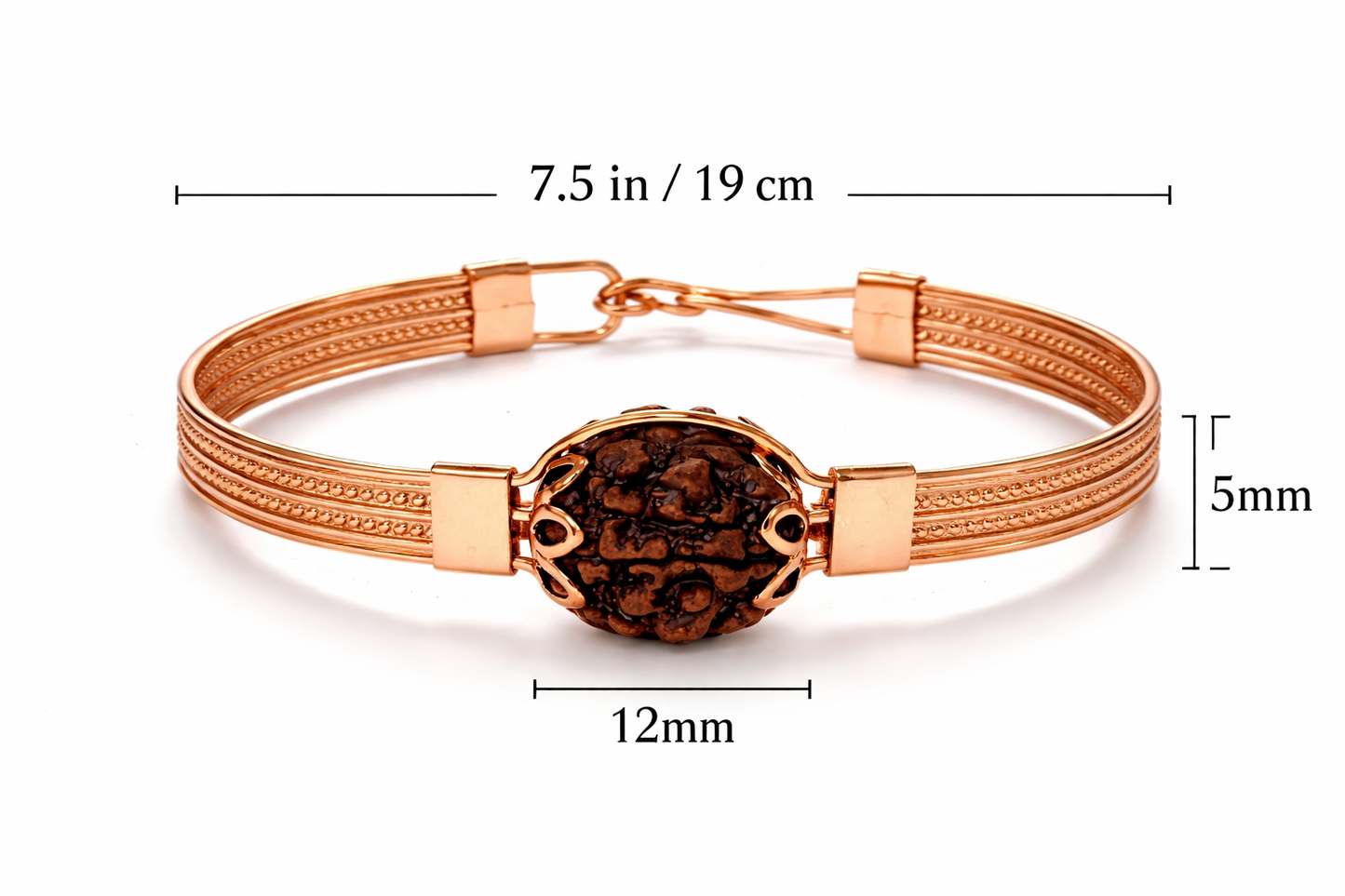 5 mukhi rudraksha copper Bracelet