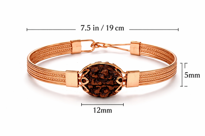5 mukhi rudraksha copper Bracelet